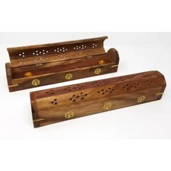 Tree of life Wood Incense Box Burner 12L - Incense Holders