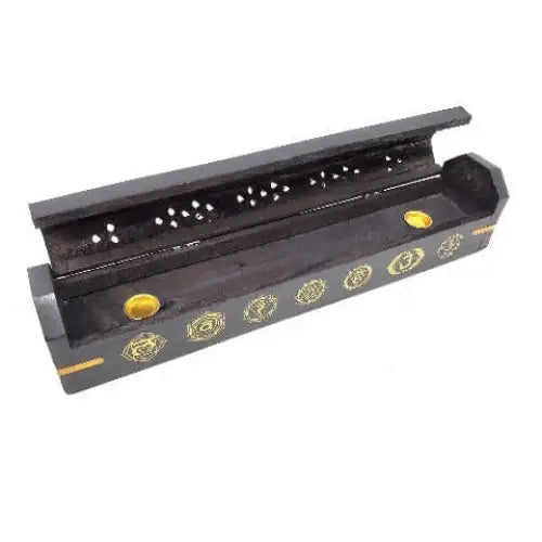 Incense Burner - 7 Chakra - 12’ long coffin Incense